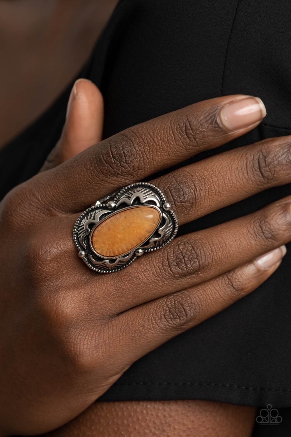 Mystical Mambo - Orange Ring - Sabrina's Bling Collection