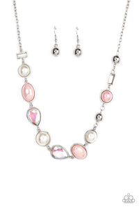 Nautical Nirvana - Pink Iridescent Necklace - Sabrina's Bling Collection