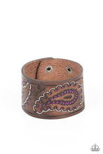 Load image into Gallery viewer, Paisley Pioneer - Purple Paisley Pattern Bracelet - Sabrinas Bling Collection