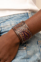 Load image into Gallery viewer, Paisley Pioneer - Purple Paisley Pattern Bracelet - Sabrinas Bling Collection