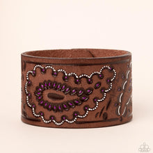 Load image into Gallery viewer, Paisley Pioneer - Purple Paisley Pattern Bracelet - Sabrinas Bling Collection