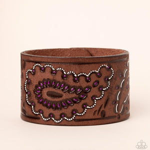 Paisley Pioneer - Purple Paisley Pattern Bracelet - Sabrinas Bling Collection