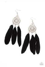 Load image into Gallery viewer, Pretty in PLUMES - Black Feather Earrings - Sabrinas Bling Collection