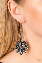 Load image into Gallery viewer, Prismatic Pageantry - Silver-Smoky Rhinestone Earrings - Sabrina&#39;s Bling Collection