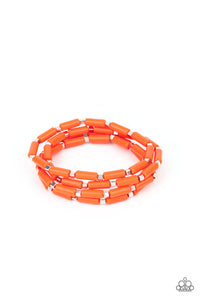 Radiantly Retro - Orange Bracelet - Sabrina's Bling Collection