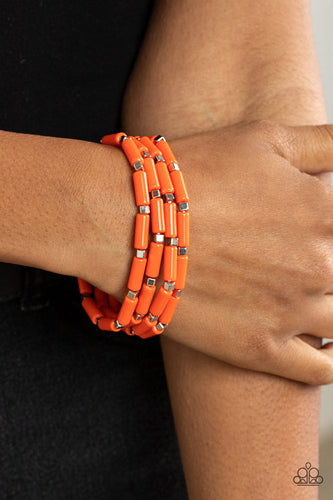Radiantly Retro - Orange Bracelet - Sabrina's Bling Collection