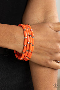 Radiantly Retro - Orange Bracelet - Sabrina's Bling Collection