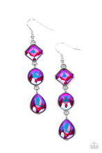 Load image into Gallery viewer, Reflective Rhinestones - Pink Iridescent Earrings - Sabrina&#39;s Bling Collection