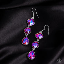 Load image into Gallery viewer, Reflective Rhinestones - Pink Iridescent Earrings - Sabrina&#39;s Bling Collection
