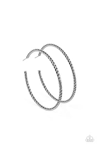 Resist The Twist - Black Gunmetal Hoop Earrings - Sabrina's Bling Collection