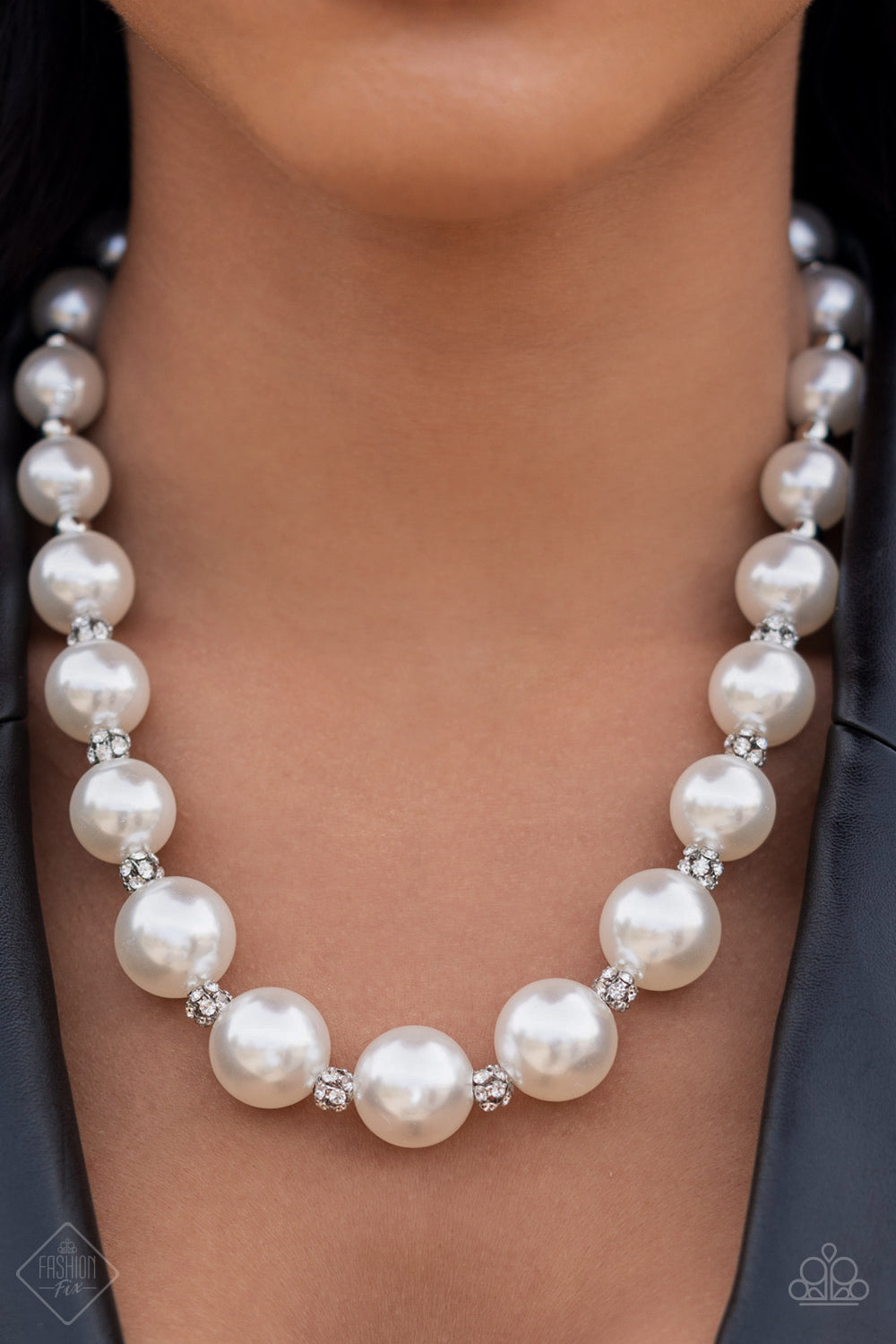 Sail Away with Me - White Pearl Necklace - April 2022 Fashion Fix - Sabrina's Bling Collection
