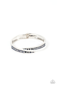 Sideswiping Shimmer - Blue Rhinestone Bracelet - Sabrina's Bling Collection