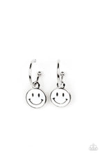 Load image into Gallery viewer, Subtle Smile - White Smiley Face Earrings - Sabrina&#39;s Bling Collection