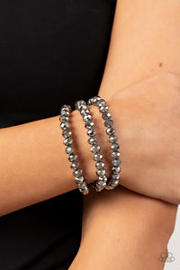 Supernova Sultry - Silver Hematite Bracelet - Sabrinas Bling Collection