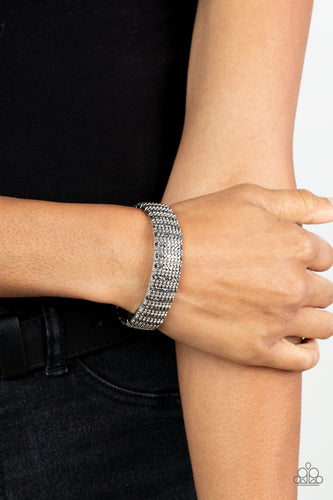 The GRIT Factor - Silver Rhinestone Bracelet - Sabrina's Bling Collection