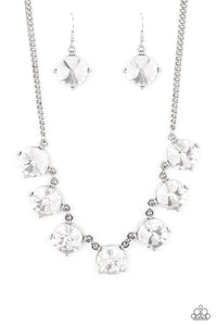 The SHOWCASE Must Go On - White Necklace - Sabrina's Bling Collection