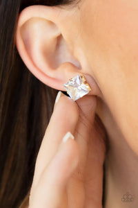 Times Square Timeless - Gold & Rhinestone Post Earrings - Sabrina's Bling Collection