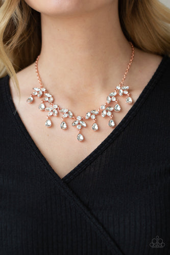Vintage Royale - Copper & Rhinestone Necklace - Sabrina's Bling Collection