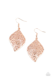 Your Vine Or Mine - Rose Gold Earrings - Sabrina's Bling Collection
