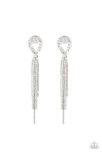Load image into Gallery viewer, Luxury Lasso - White Rhinestone Earrings - Sabrinas Bling Collection