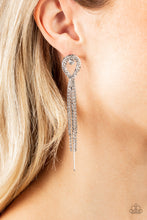 Load image into Gallery viewer, Luxury Lasso - White Rhinestone Earrings - Sabrinas Bling Collection