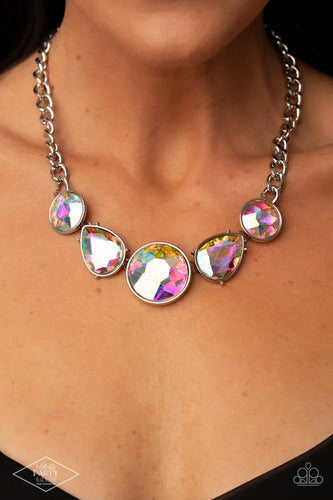 All The Worlds My Stage - Multi Iridescent Necklace - Sabrina's Bling Collection