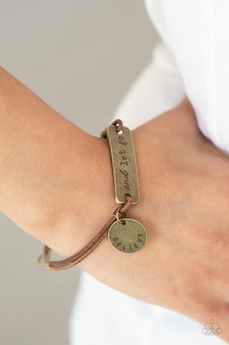 Believe and Let Go - Brass Bracelet - Sabrina's Bling Collection