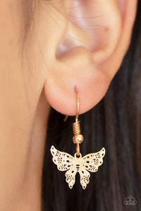 Bountiful Butterflies - Gold Butterfly Necklace - Sabrina's Bling Collection