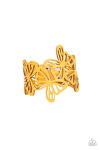 Load image into Gallery viewer, Butterfly Breeze - Yellow Leather Bracelet - Sabrina&#39;s Bling Collection