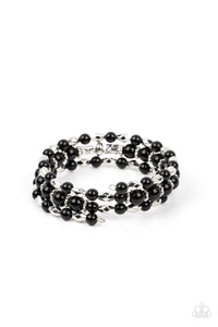 Colorfully Coiled - Black Bracelet - Sabrinas Bling Collection