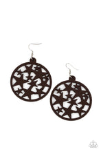 Load image into Gallery viewer, Cosmic Paradise - Brown Wood Earrings - Sabrina&#39;s Bling Collection