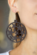 Load image into Gallery viewer, Cosmic Paradise - Brown Wood Earrings - Sabrina&#39;s Bling Collection