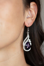 Load image into Gallery viewer, Dancefloor Diva - Purple Earrings - Sabrina&#39;s Bling Collection