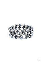 Load image into Gallery viewer, Eiffel Tower Tryst - Blue Metallic Bracelet - Sabrina&#39;s Bling Collection