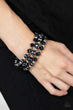 Load image into Gallery viewer, Eiffel Tower Tryst - Blue Metallic Bracelet - Sabrina&#39;s Bling Collection