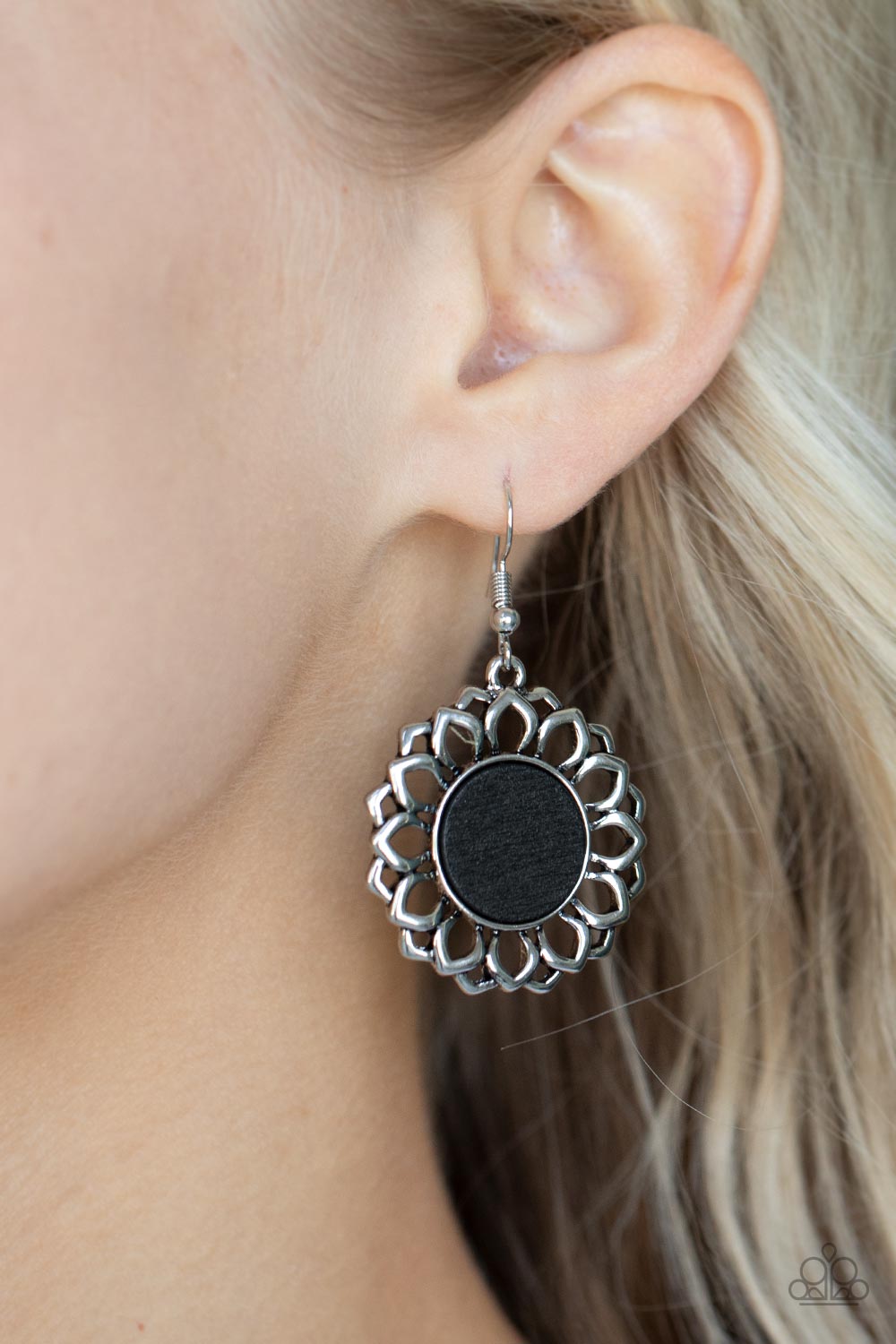 Paparazzi black sales wood earrings