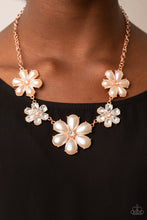 Load image into Gallery viewer, Fiercely Flowering - Copper &amp; Pearl Necklace - Sabrina&#39;s Bling Collection