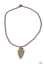 Load image into Gallery viewer, Get Your ARROWHEAD in the Game - Brass Necklace - Sabrina&#39;s Bling Collection