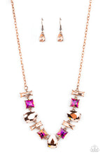 Load image into Gallery viewer, Interstellar Ice - Copper, Iridescent &amp; Oil Spill Necklace - Paparazzi Accessories