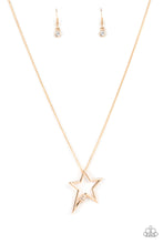Load image into Gallery viewer, Light Up The Sky - Gold Necklace - Sabrina&#39;s Bling Collection