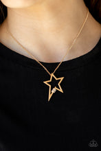 Load image into Gallery viewer, Light Up The Sky - Gold Necklace - Sabrina&#39;s Bling Collection