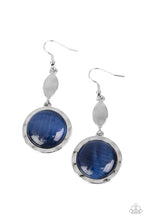 Load image into Gallery viewer, Magically Magnificent - Blue Cat&#39;s Eye Stone Earrings - Sabrinas Bling Collection