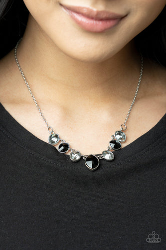Material Girl Glamour - Black Rhinestone Necklace - Sabrina's Bling Collection