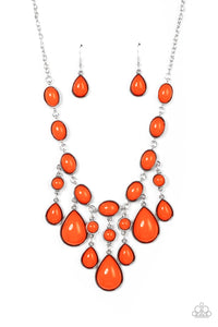 Mediterranean Mystery - Orange Necklace - Sabrina's Bling Collection
