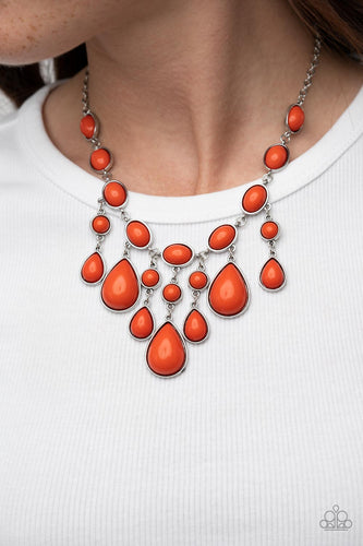 Mediterranean Mystery - Orange Necklace - Sabrina's Bling Collection