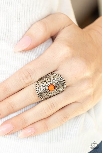 Mojave Rays - Orange Ring - Sabrina's Bling Collection