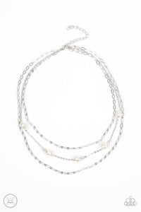 Offshore Oasis - White Pearl Choker Necklace - Sabrina's Bling Collection