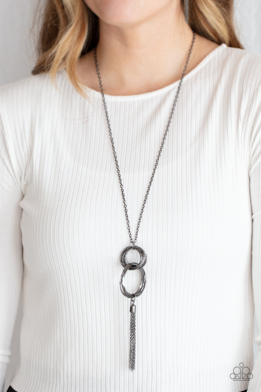 Orbiting Splendor - Black Necklace - Sabrina's Bling Collection