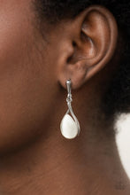 Load image into Gallery viewer, Pampered Glow Up - White Cat&#39;s Eye Stone Earrings - Sabrina&#39;s Bling Collection