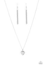 Load image into Gallery viewer, Pitter-Patter, Goes My Heart - Silver Necklace - Sabrina&#39;s Bling Collection